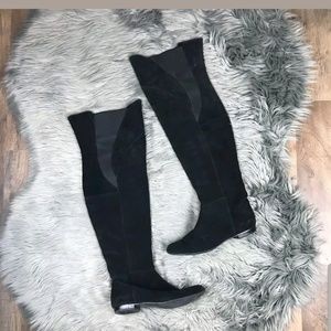 Black over the knee boots